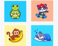 Cartoon animal puzzle puzzle HTML5 játék