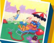Garfield játékok puzzle 4 puzzle HTML5 játék