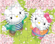 Hello Kitty in love puzzle jtkok ingyen