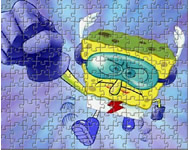Superhero SpongeBob puzzle online jtk